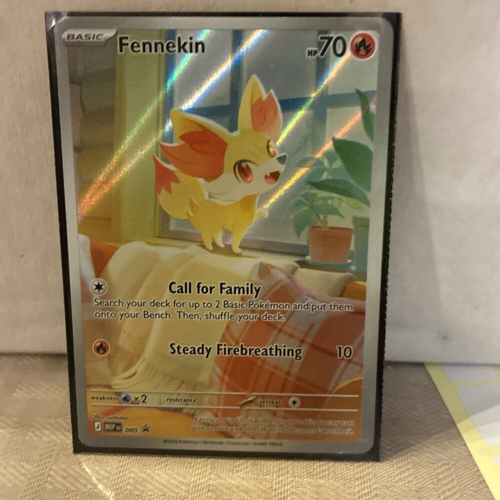 Fennekin 080 Me04: Chaos Rising Illustration Rare Full Art Holo Black Star Promo